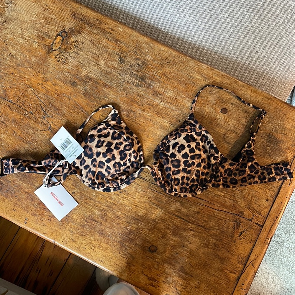 Good American Leopard Underwire Curve Top